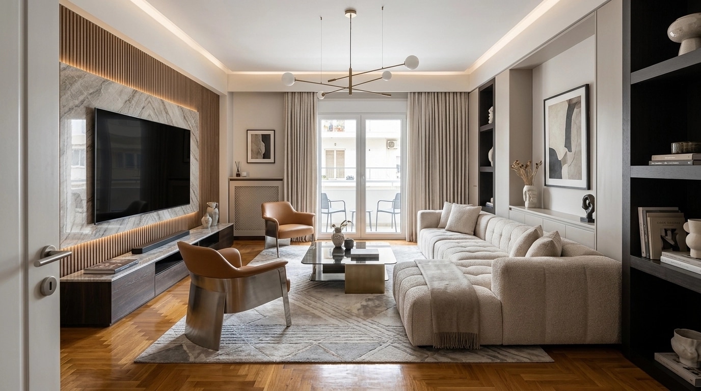 Interior design in Contemporary style — Living Room by GenRoom AI