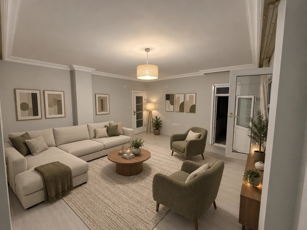Interior design in Minimalism style — Living Room by GenRoom AI