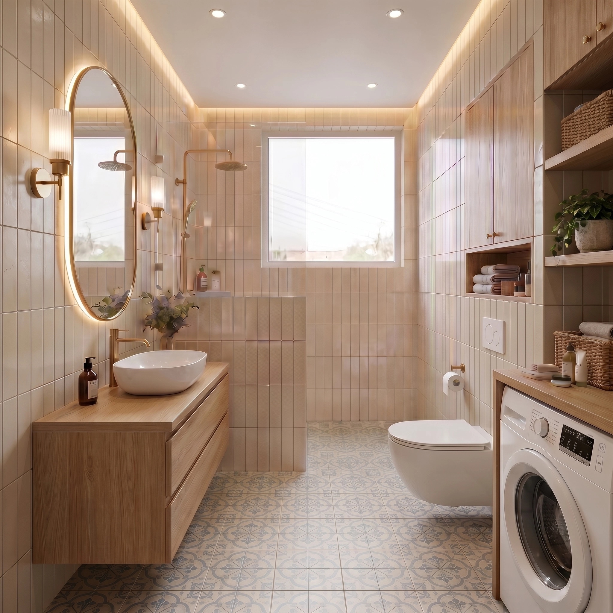 Modern Farmhouse Bathroom design — interior photo by GenRoom AI