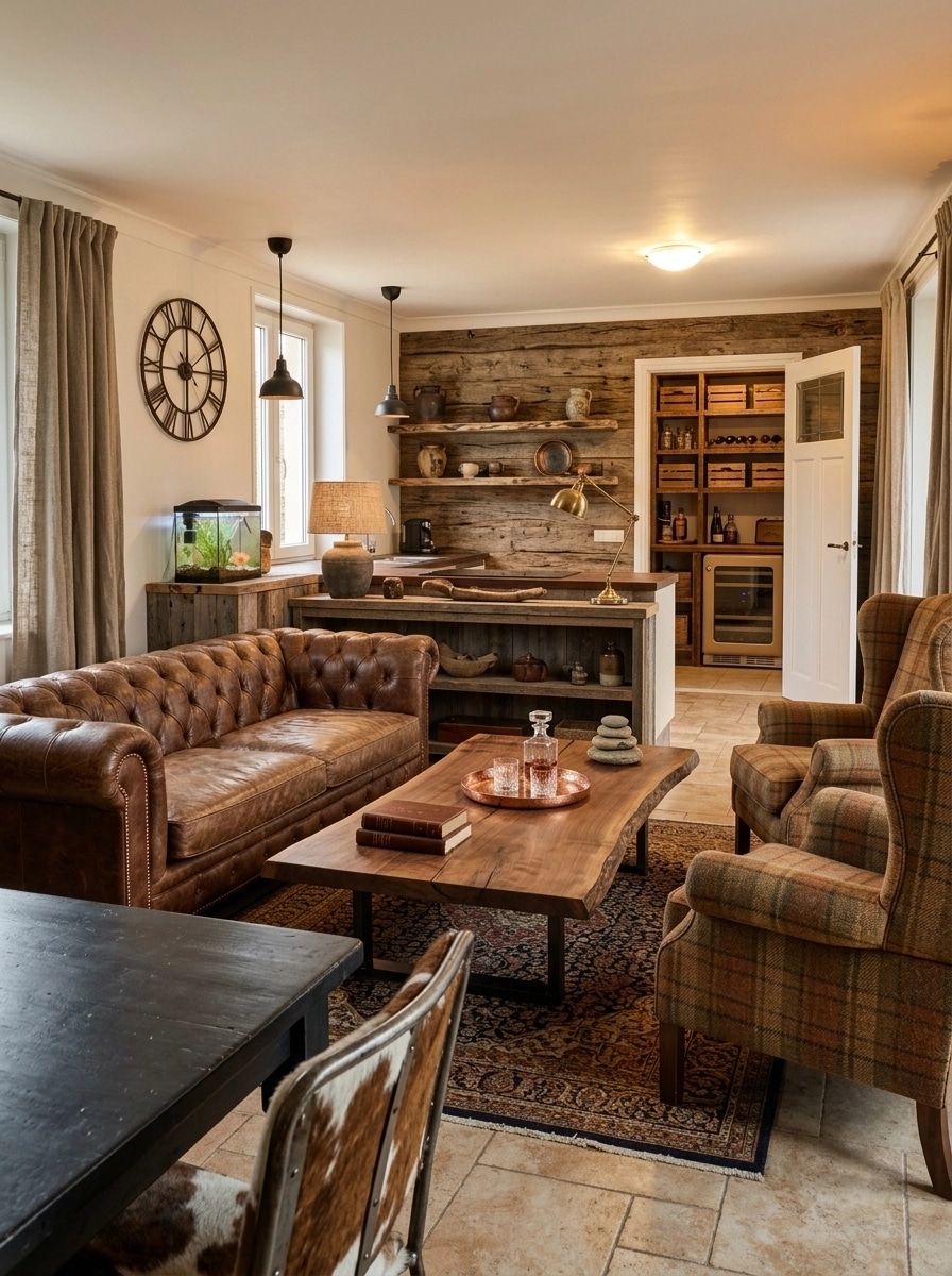Interior design in Rustic style — Living Room by GenRoom AI