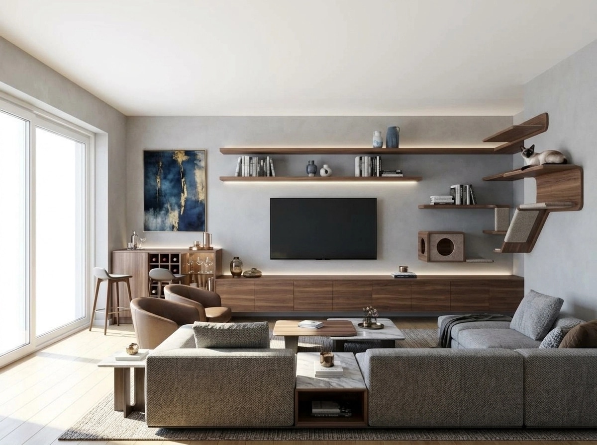 Interior design in Contemporary style — Living Room by GenRoom AI