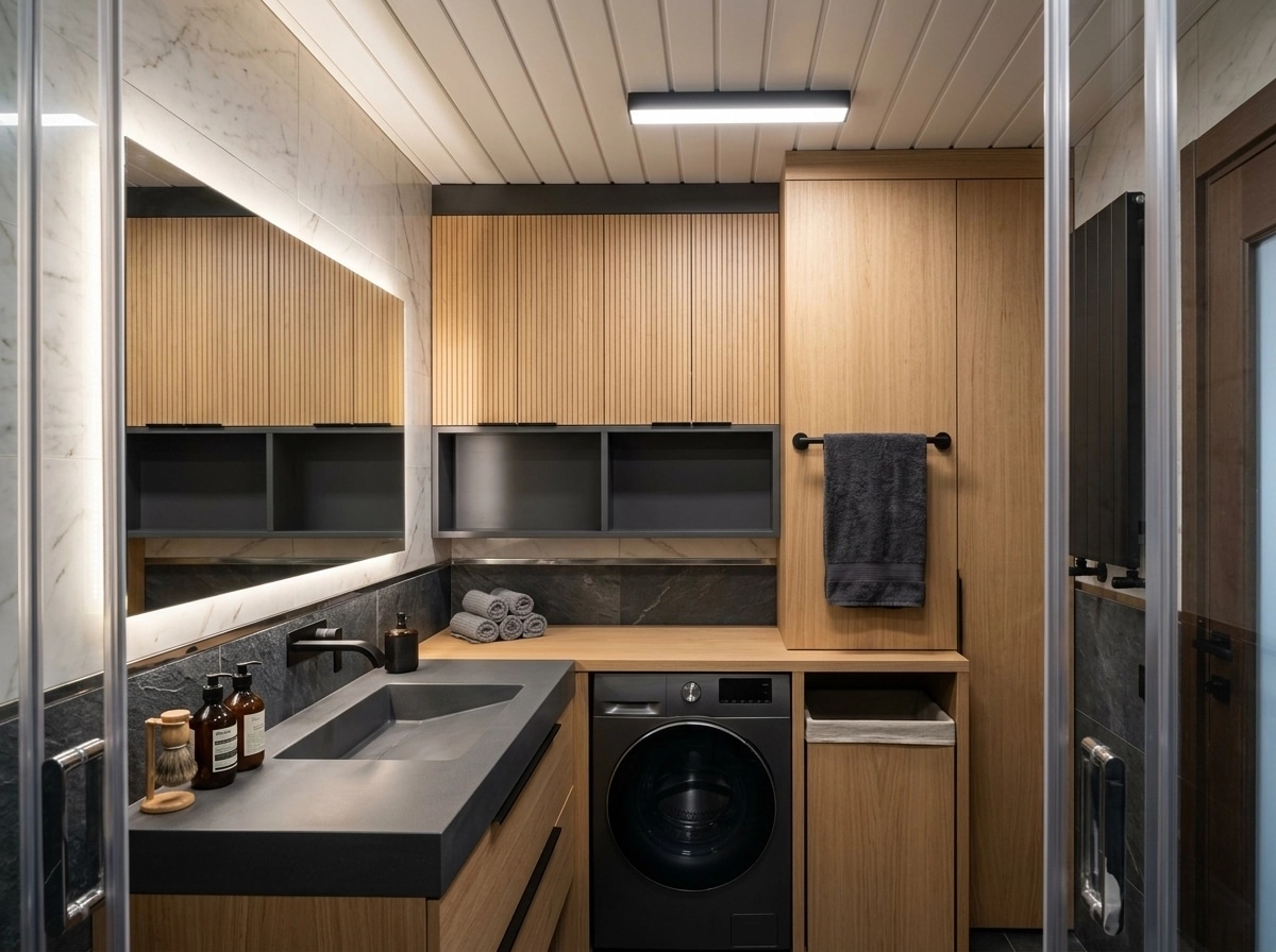 Bathroom interior in Contemporary style — photo by GenRoom AI