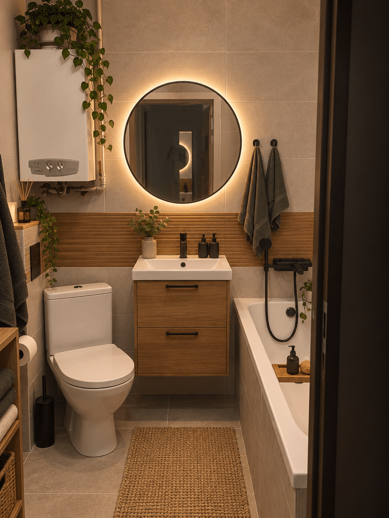 Interior design in Contemporary style — Bathroom by GenRoom AI