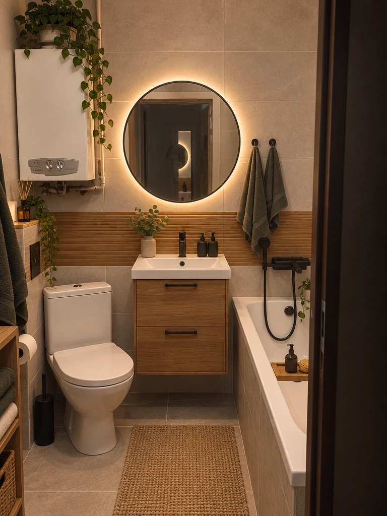 Interior design in Contemporary style — Bathroom by GenRoom AI