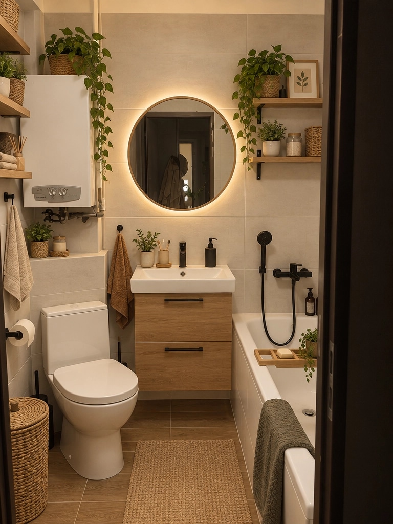 Modern Farmhouse Bathroom design — interior photo by GenRoom AI