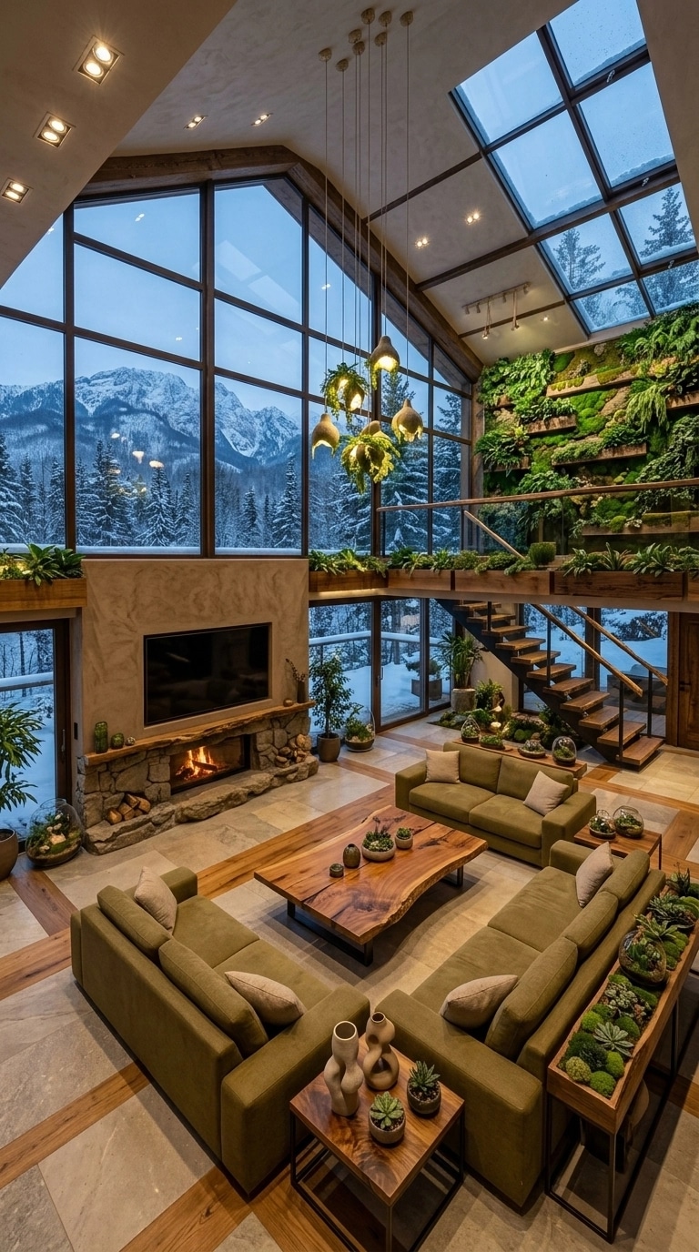 Interior design in Biophilic style — Living Room by GenRoom AI