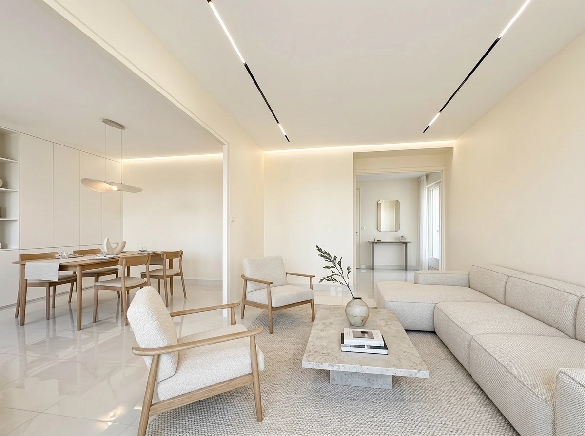Minimalism Living Room design — interior photo by GenRoom AI