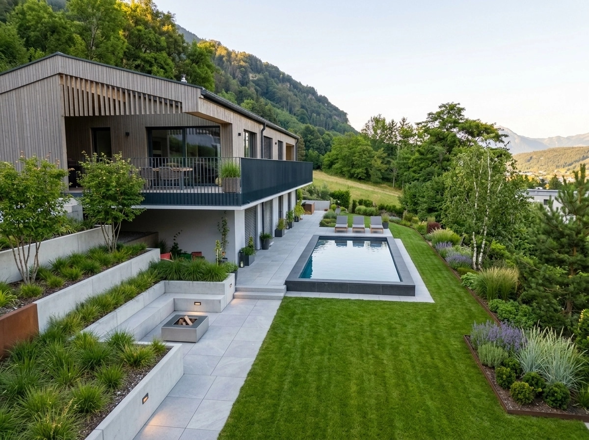 Landscape design in Minimalist Yard style — Yard by GenRoom AI