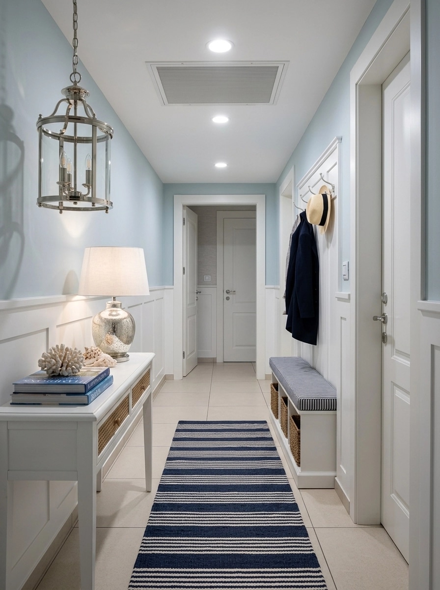 Hallway interior in Coastal / Hamptons style — photo by GenRoom AI