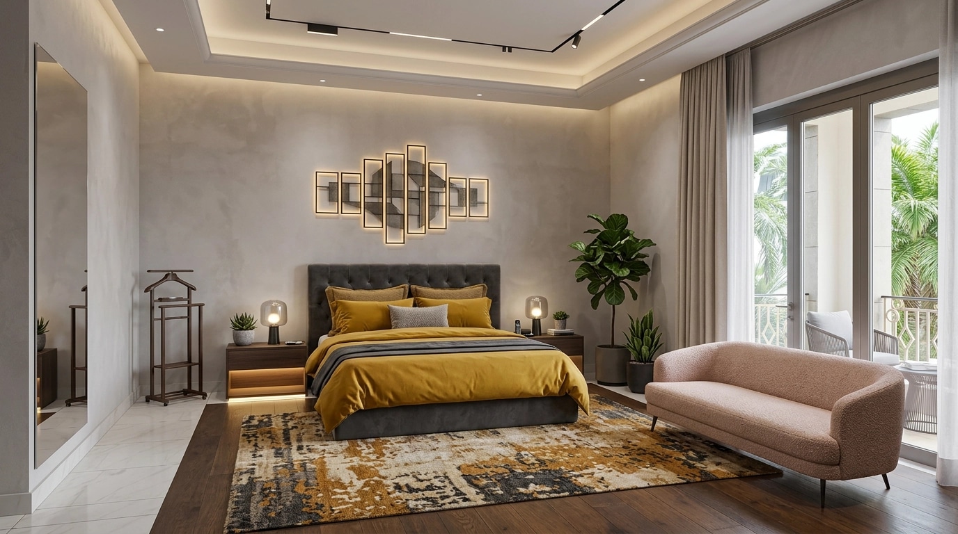 Contemporary Bedroom design — interior photo by GenRoom AI