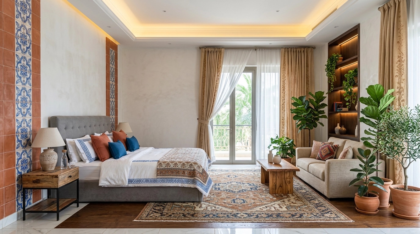 Interior design in Mediterranean style — Bedroom by GenRoom AI