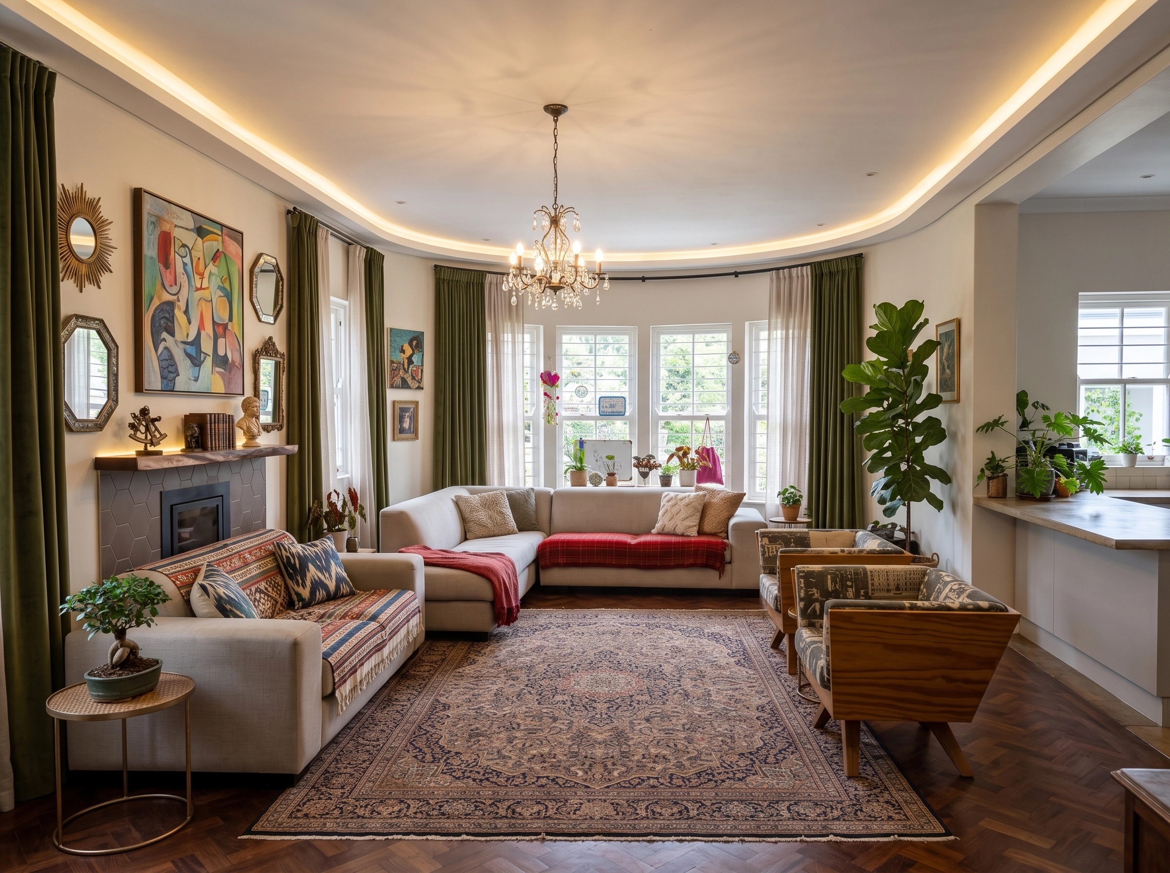 Interior design in Eclectic style — Living Room by GenRoom AI