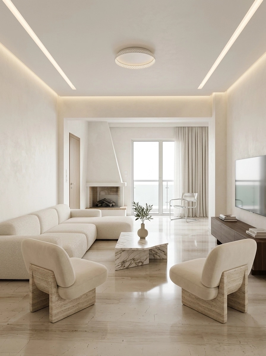 Minimalism Living Room design — interior photo by GenRoom AI