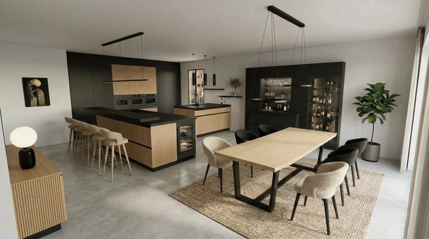 Kitchen interior in no_style style — photo by GenRoom AI