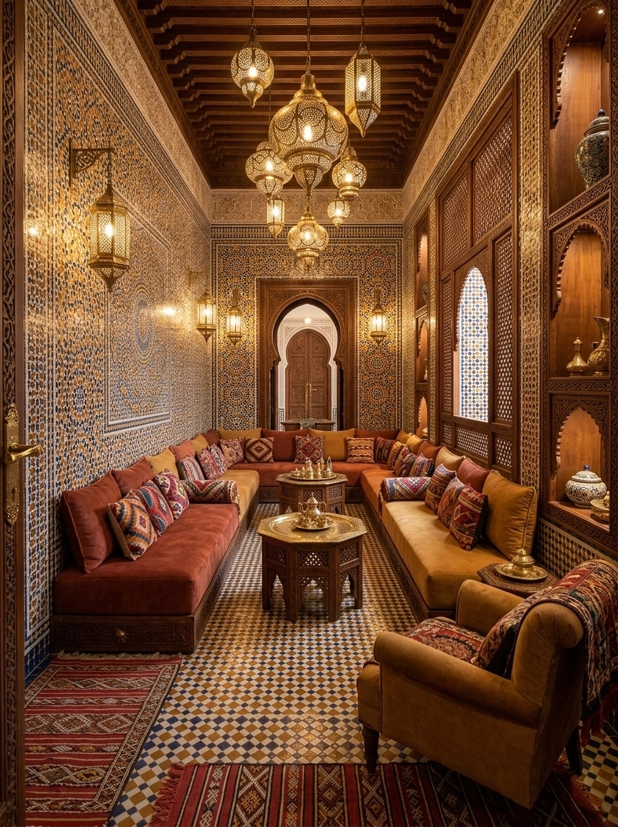 Interior design in Arabian / Moroccan style — Living Room by GenRoom AI