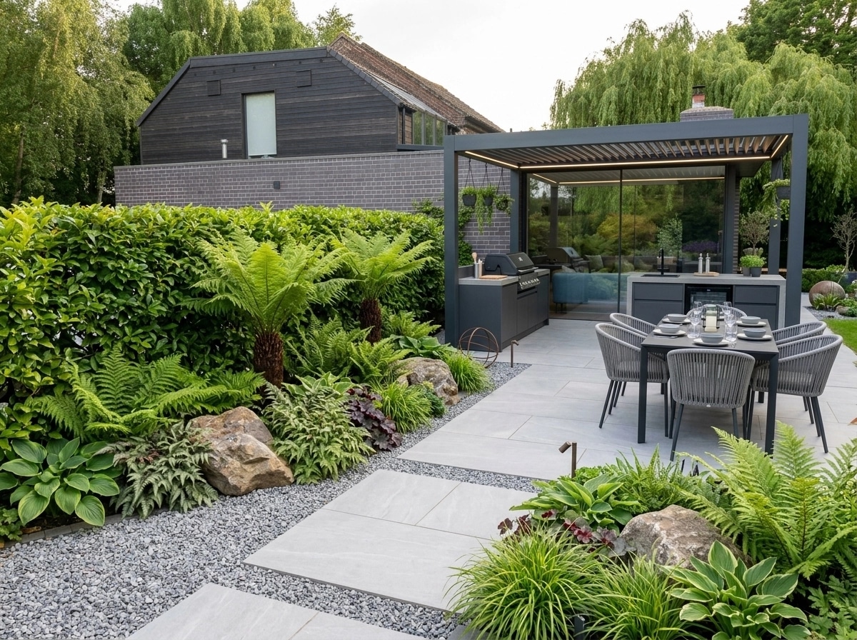 Landscape design in Contemporary Yard style — Yard by GenRoom AI