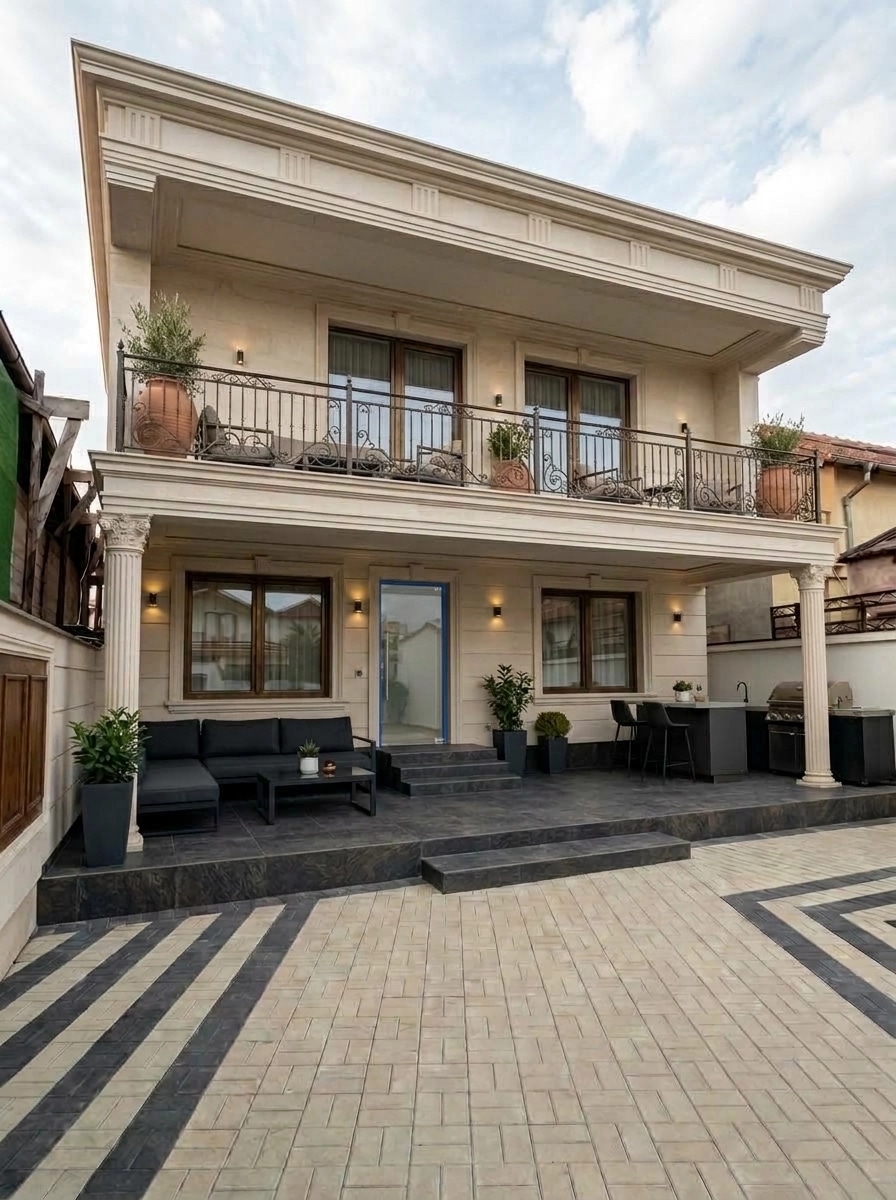 Neoclassic Facade Facade design — facade photo by GenRoom AI