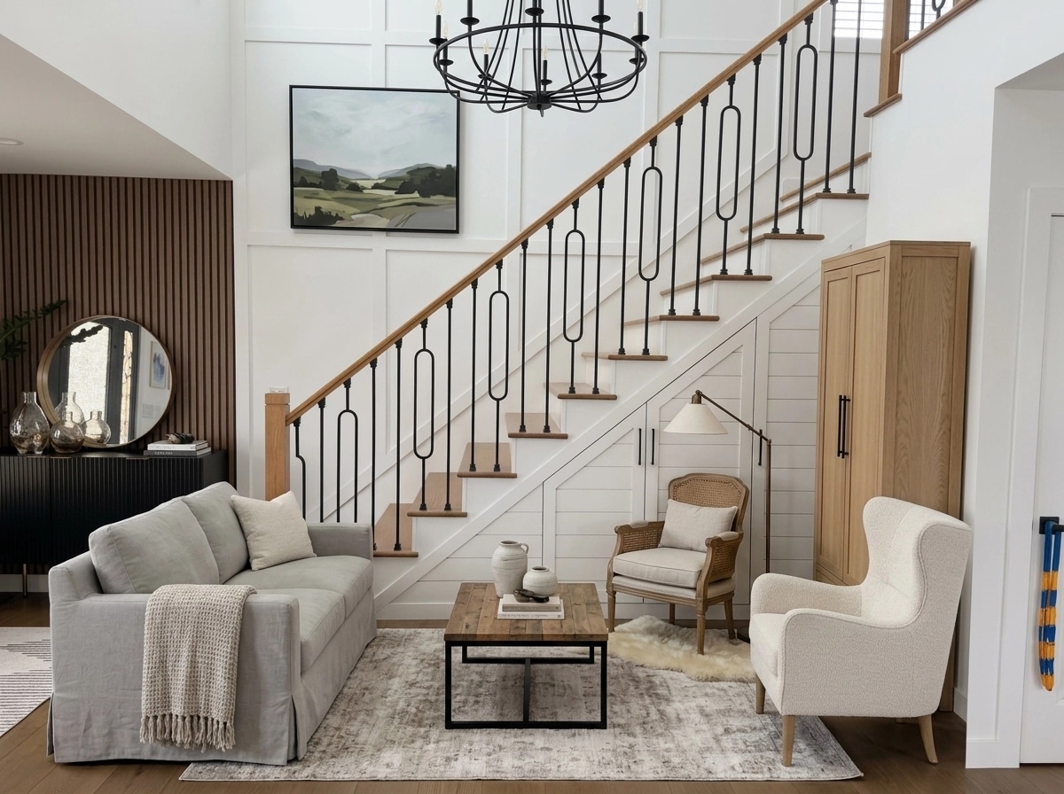 Modern Farmhouse Living Room design — interior photo by GenRoom AI