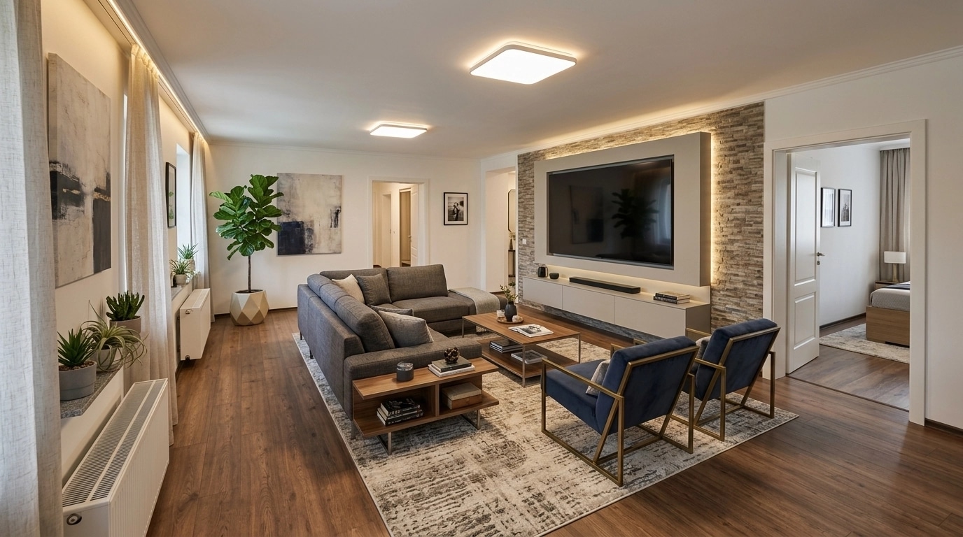 Interior design in Contemporary style — Living Room by GenRoom AI