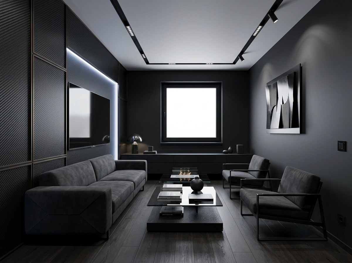 Interior design in Blacktec style — Living Room by GenRoom AI