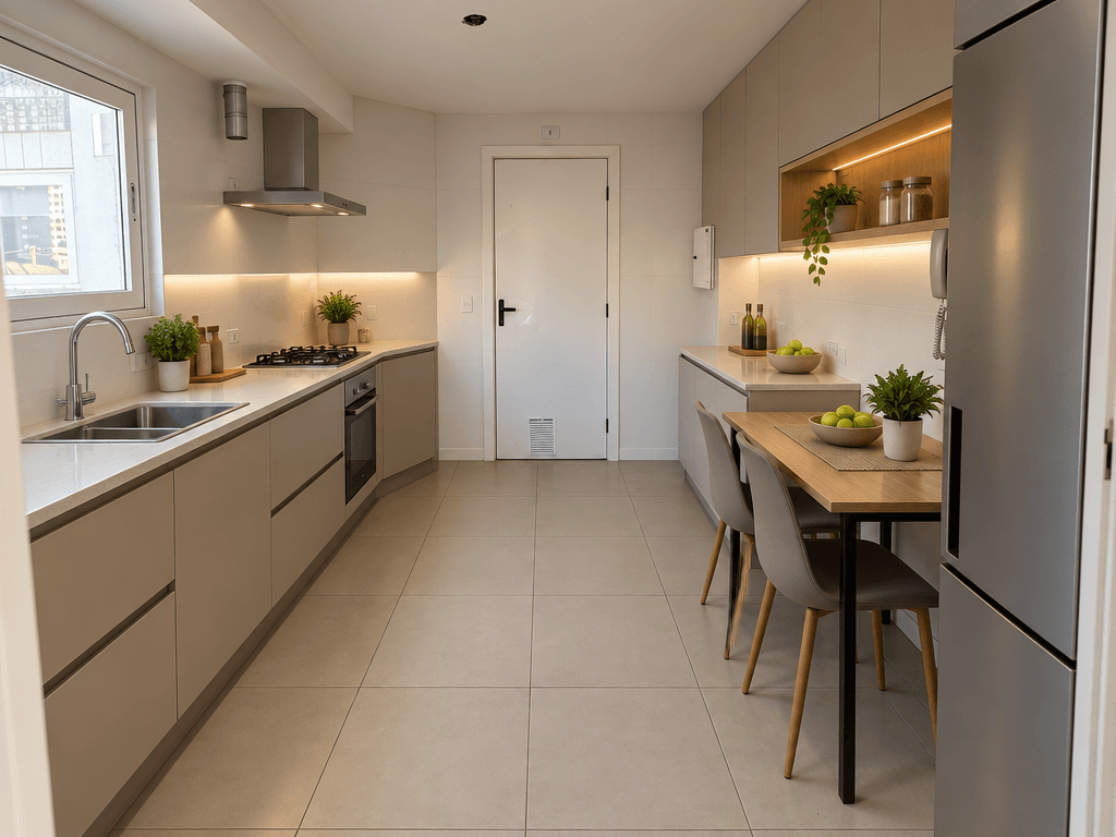 Kitchen interior in Contemporary style — photo by GenRoom AI