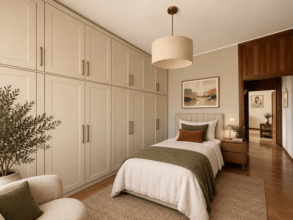 Contemporary Bedroom design — interior photo by GenRoom AI