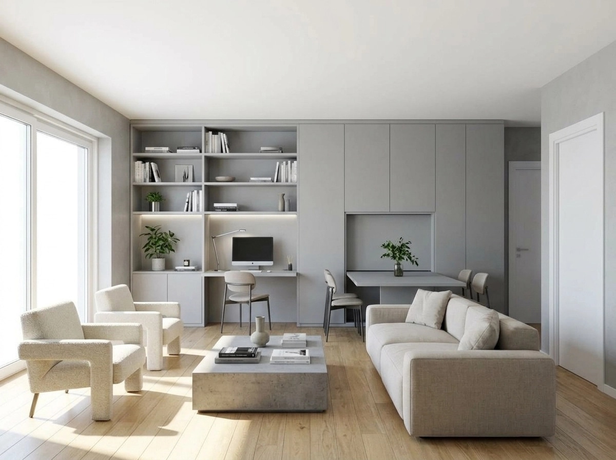 Minimalism Living Room design — interior photo by GenRoom AI