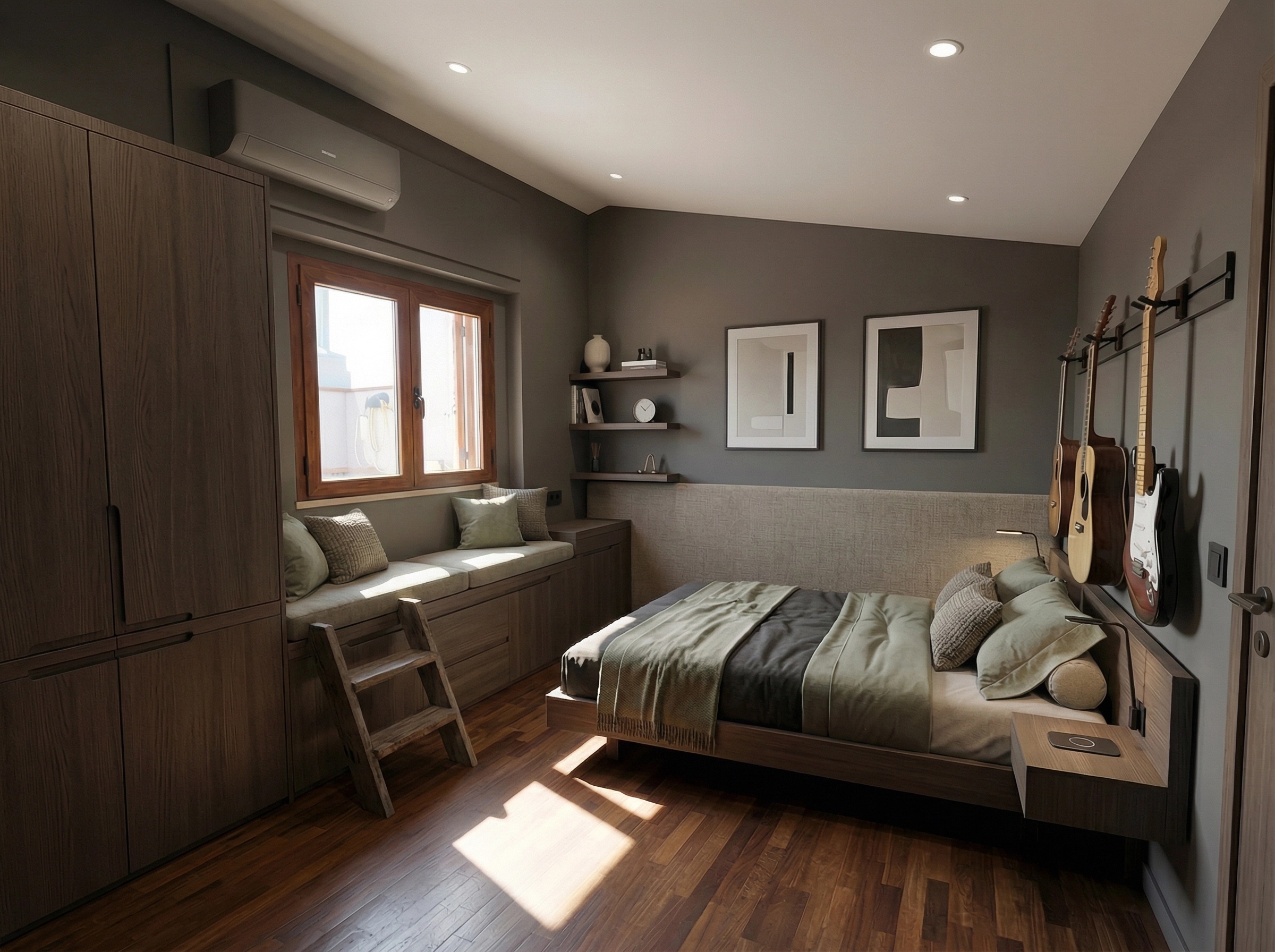 Contemporary Bedroom design — interior photo by GenRoom AI