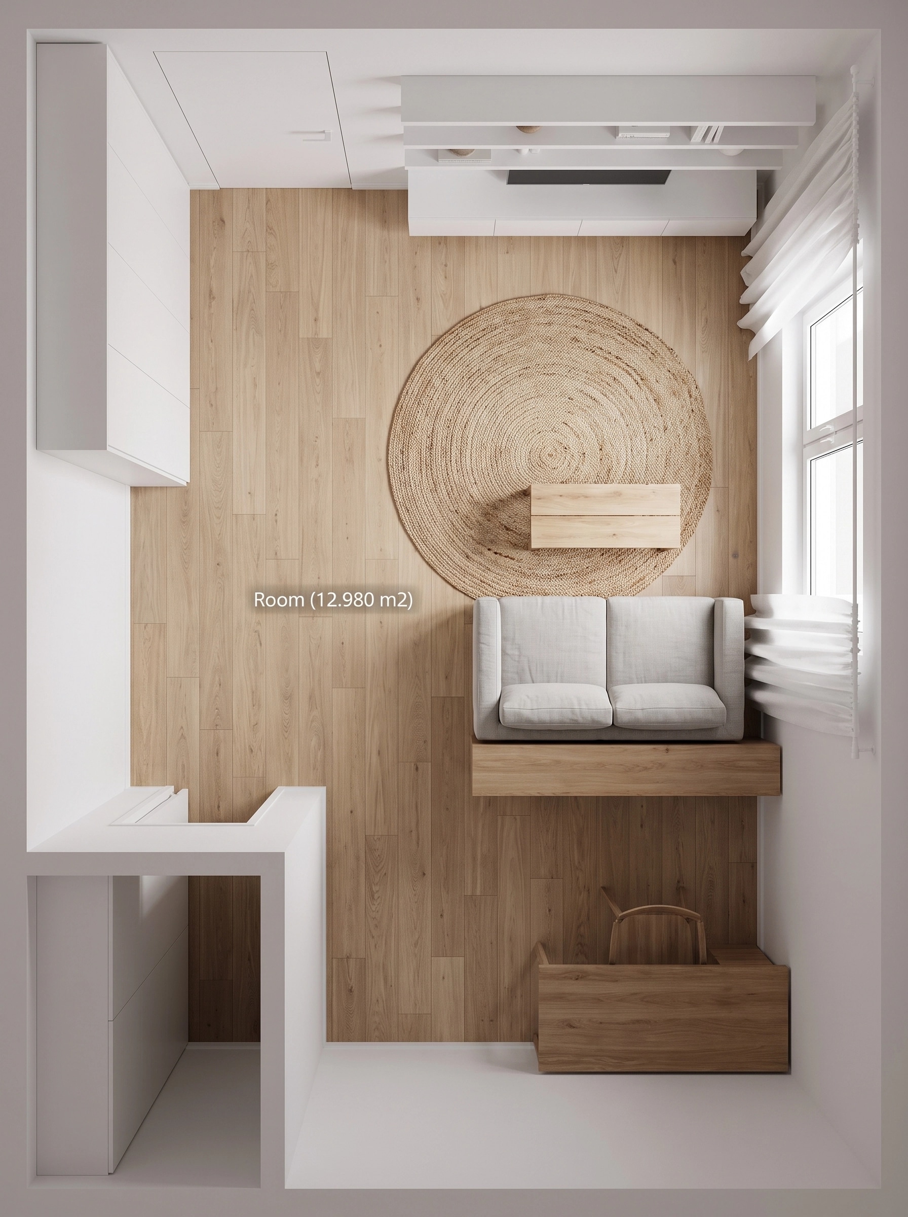 Minimalism Living Room design — interior photo by GenRoom AI