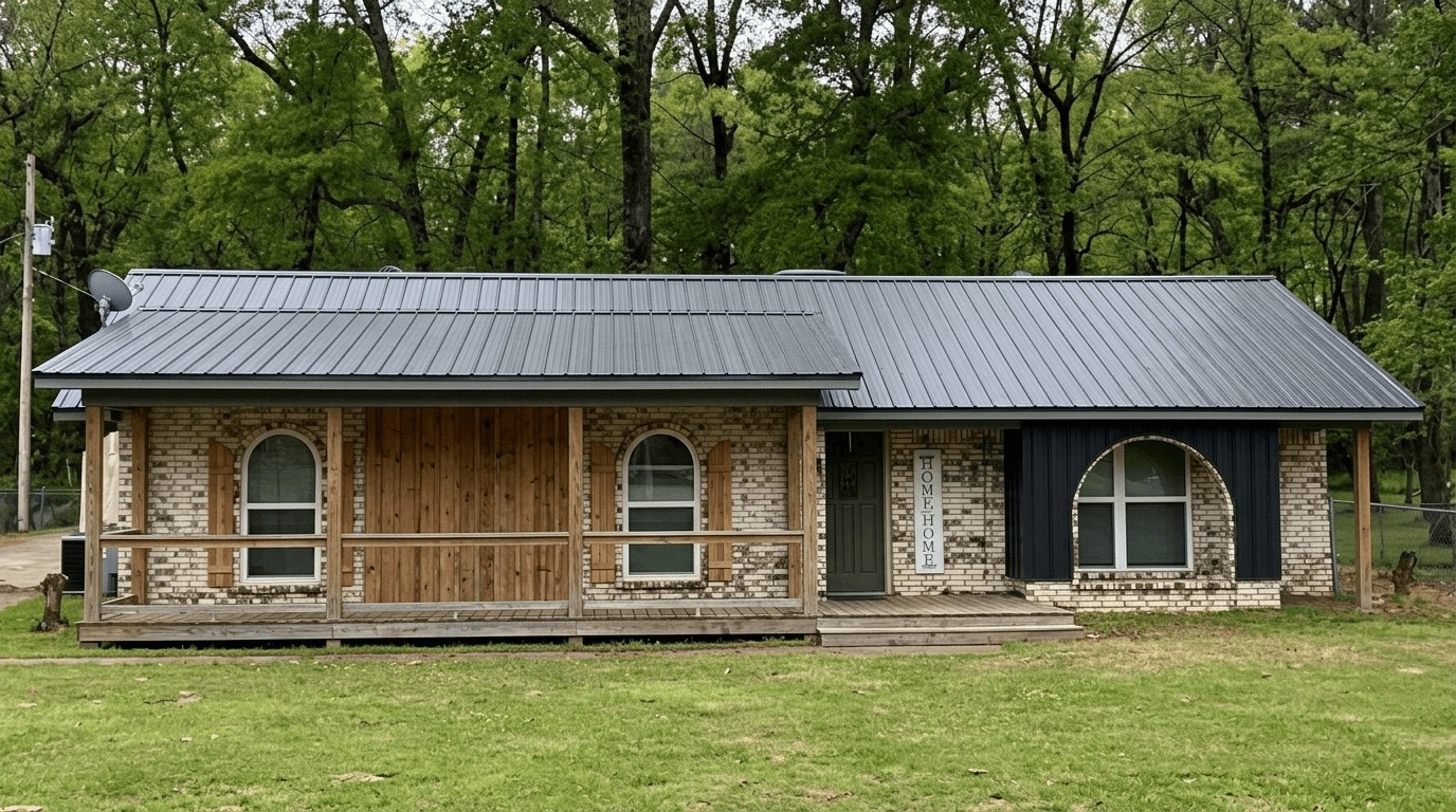 Facade design in Barnhouse Facade style — photo by GenRoom AI