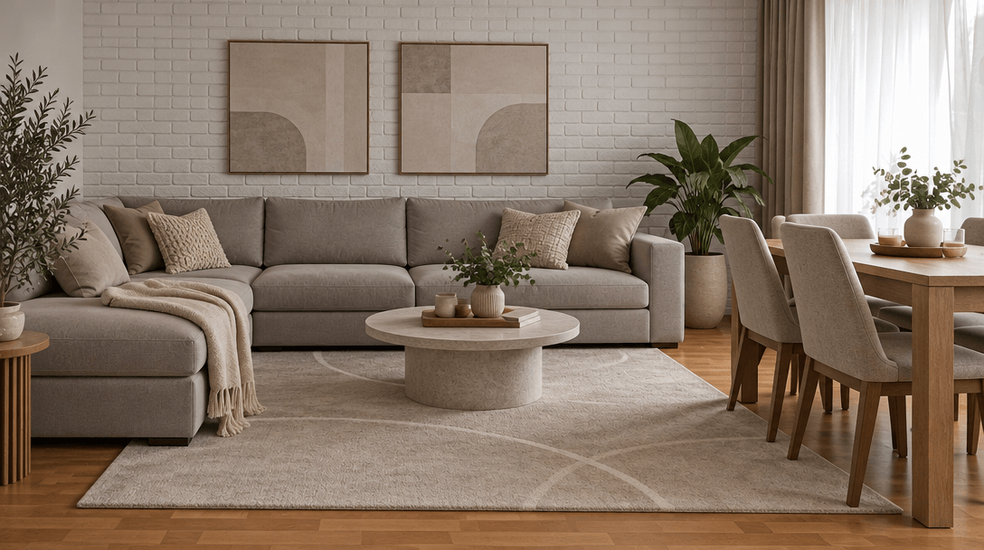 İç mekân tasarımı Contemporary stili — Oturma Odası GenRoom AI