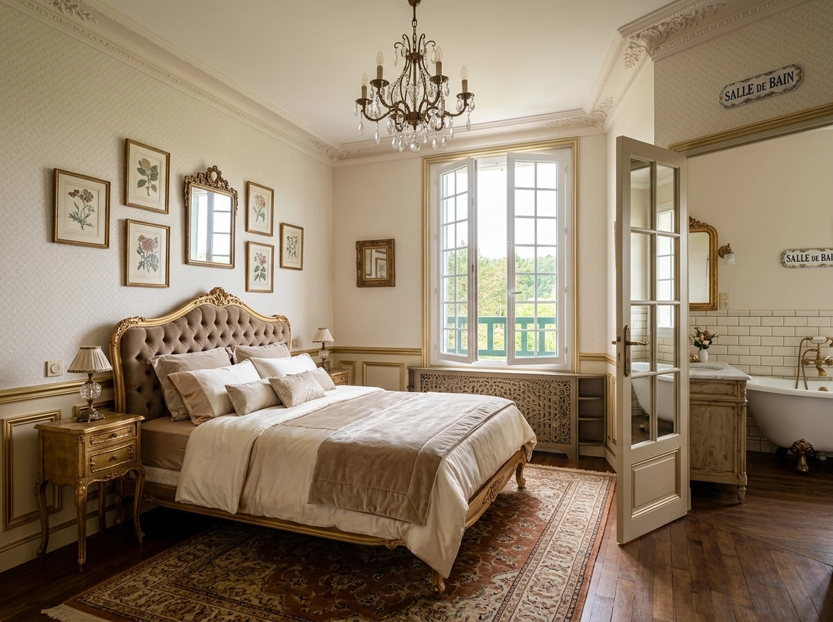 Interior design in French Parisian style — Bedroom by GenRoom AI