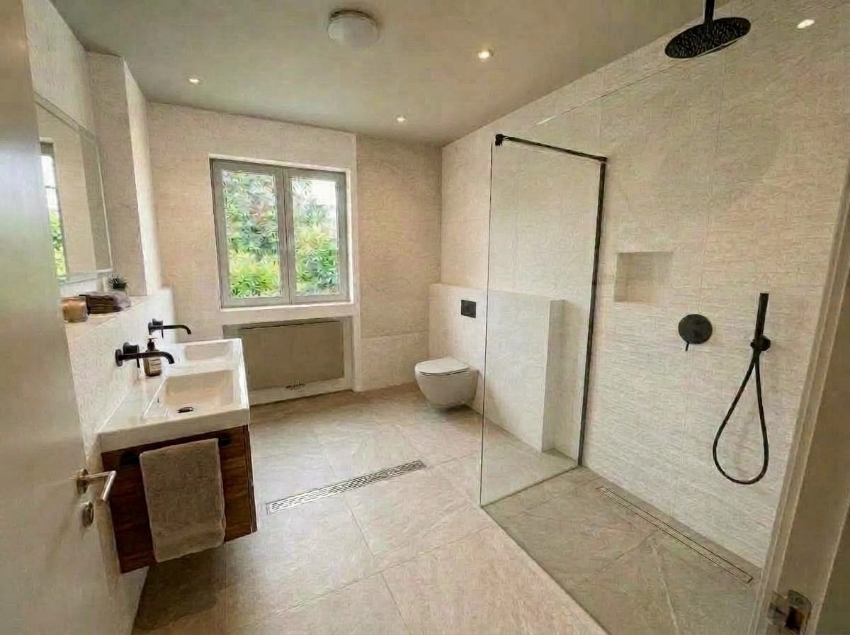 Bathroom interior in Contemporary style — photo by GenRoom AI