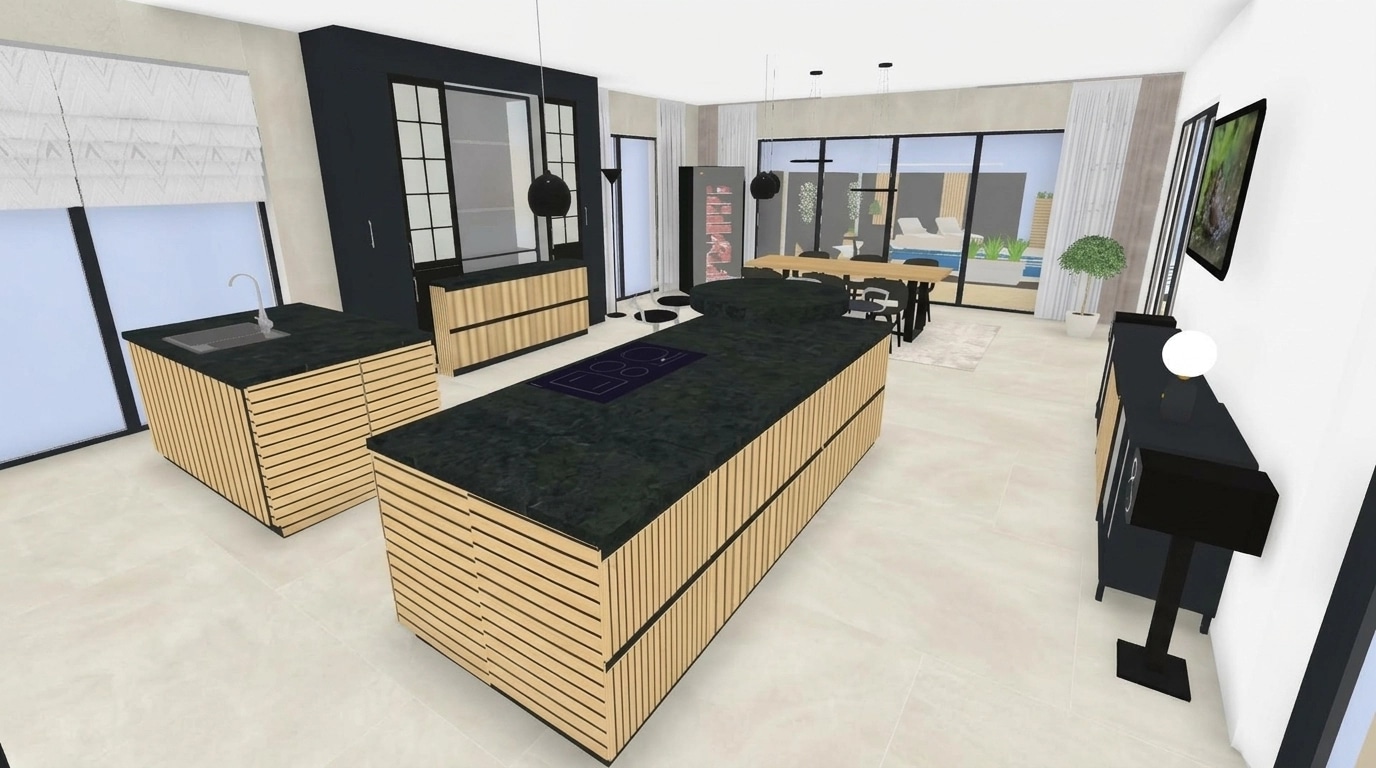 Kitchen interior in no_style style — photo by GenRoom AI