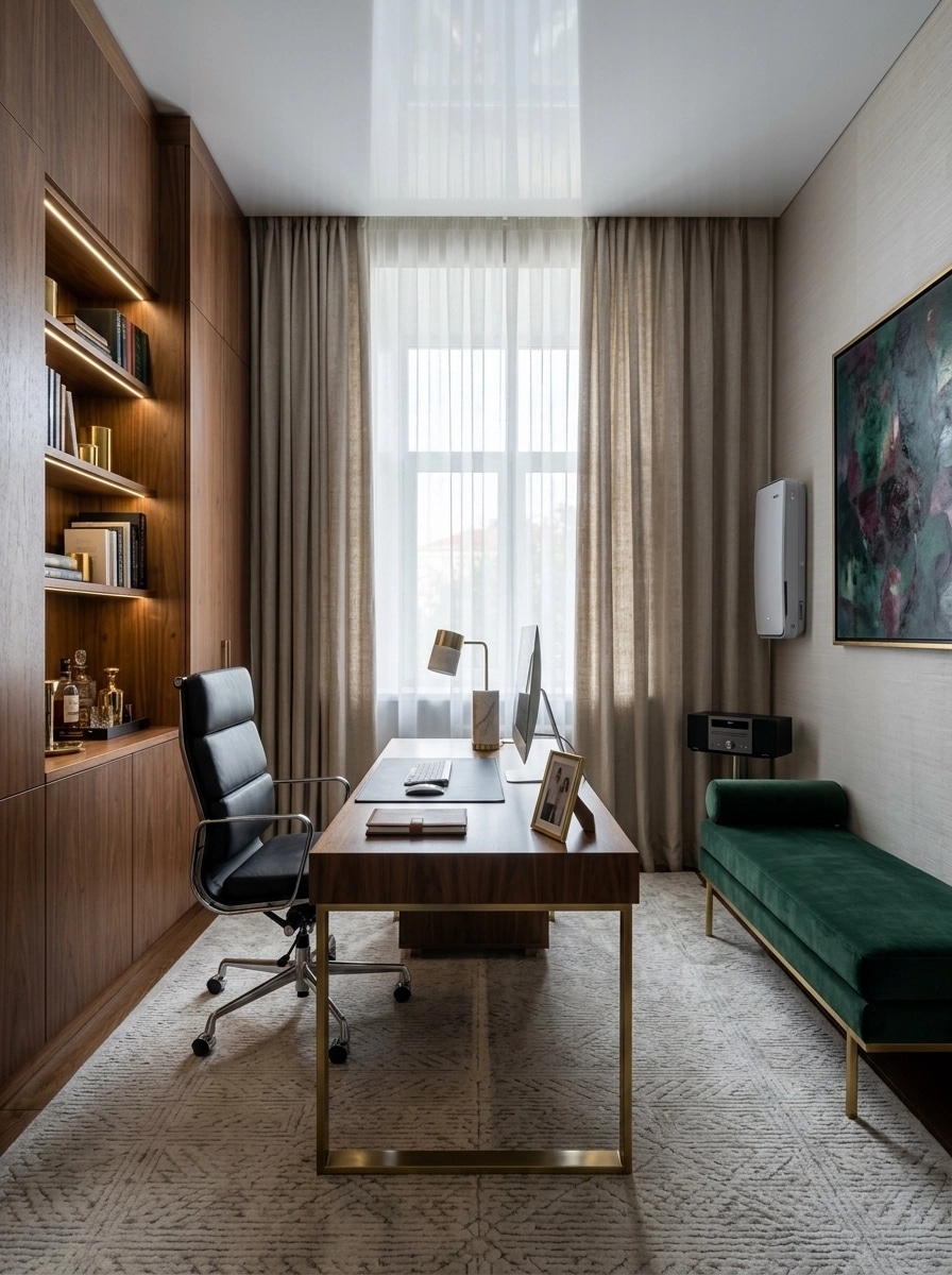 Office interior in Contemporary style — photo by GenRoom AI