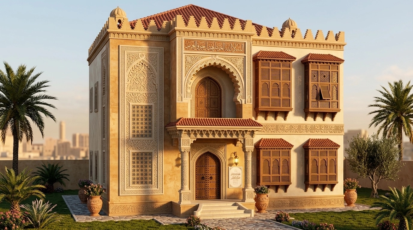 Arabian Facade Facade design — facade photo by GenRoom AI