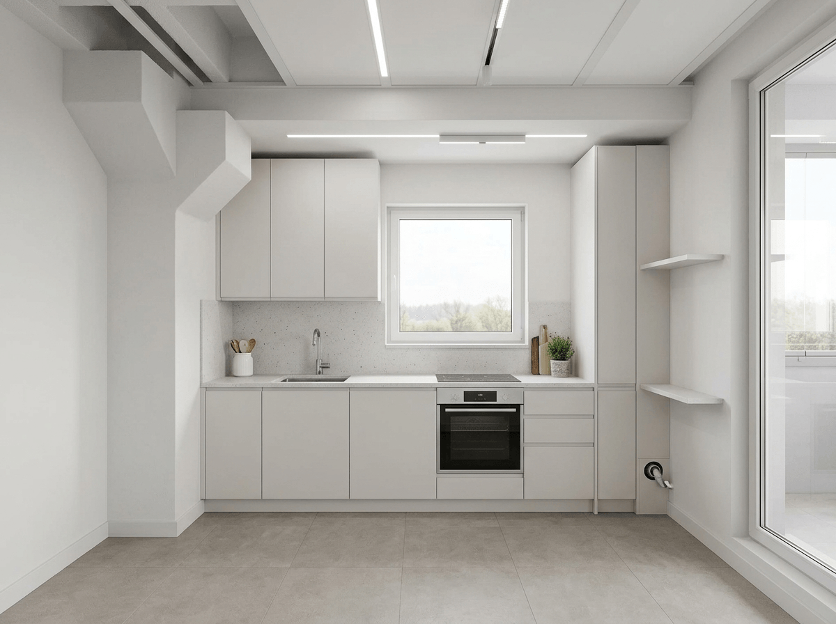 Kitchen interior in no_style style — photo by GenRoom AI