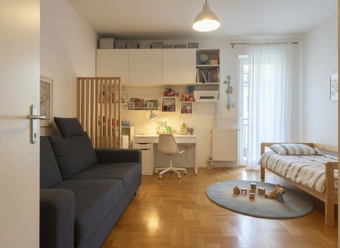 Contemporary Kids Room design — interior photo by GenRoom AI