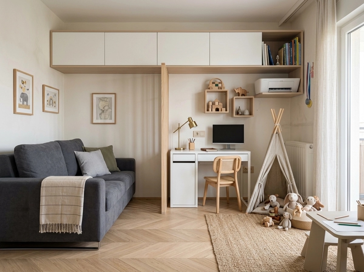 Japandi Kids Room design — interior photo by GenRoom AI