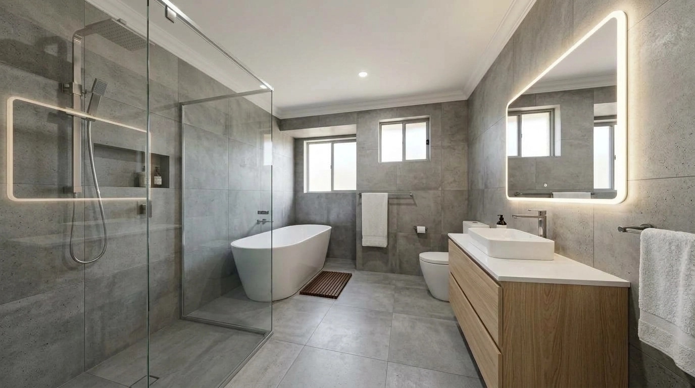 Bathroom interior in no_style style — photo by GenRoom AI