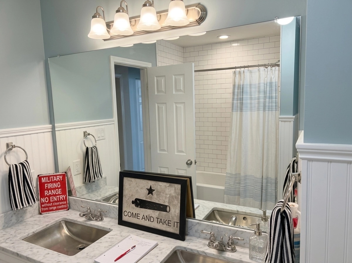 Interior design in Coastal / Hamptons style — Bathroom by GenRoom AI