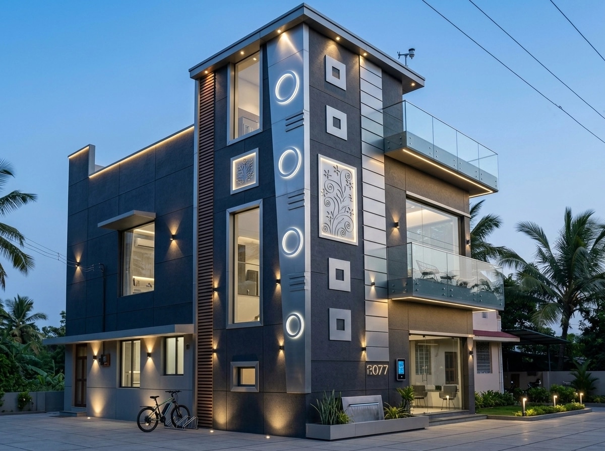 Hi-Tech Facade Façade design — facade photo by GenRoom AI