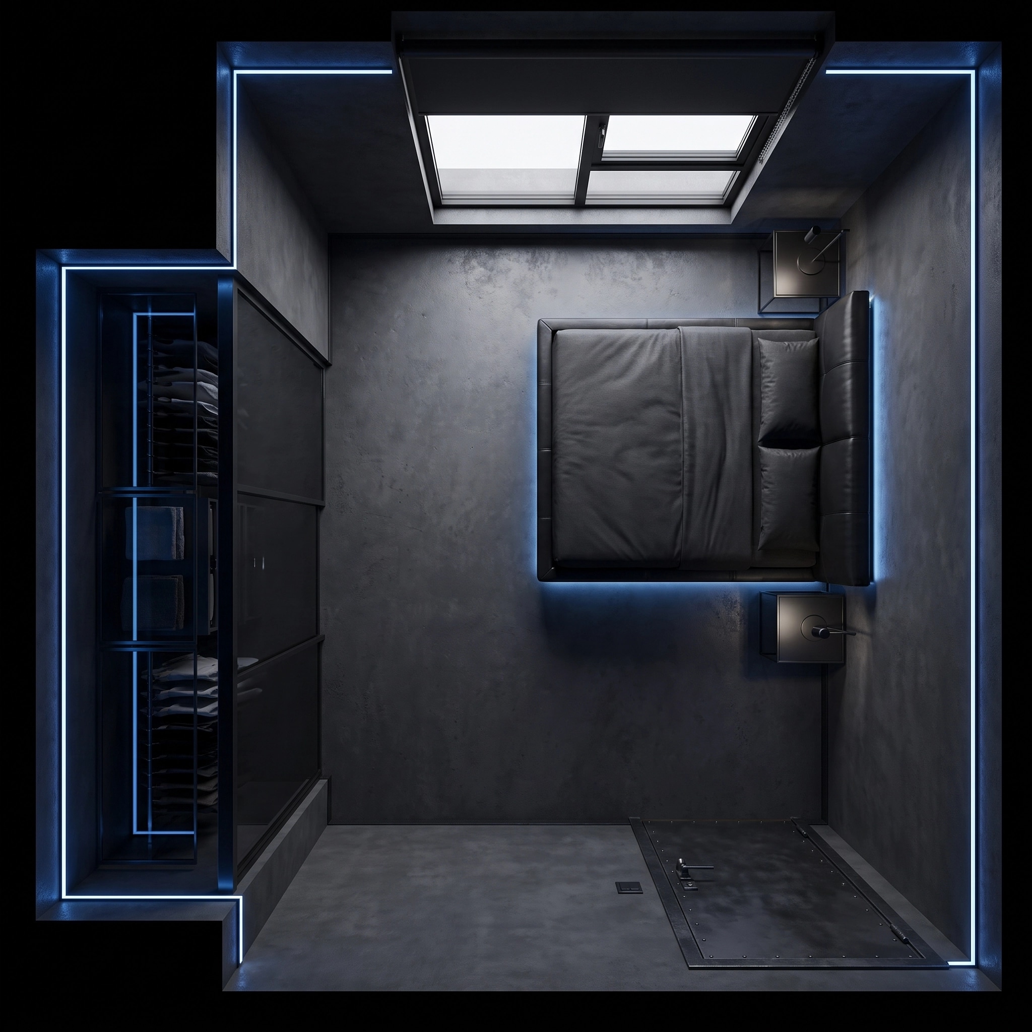 Interior design in Blacktec style — Living Room by GenRoom AI