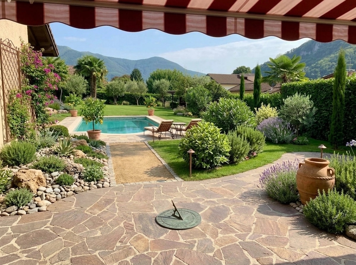 Landscape design in Mediterranean Yard style — Yard by GenRoom AI