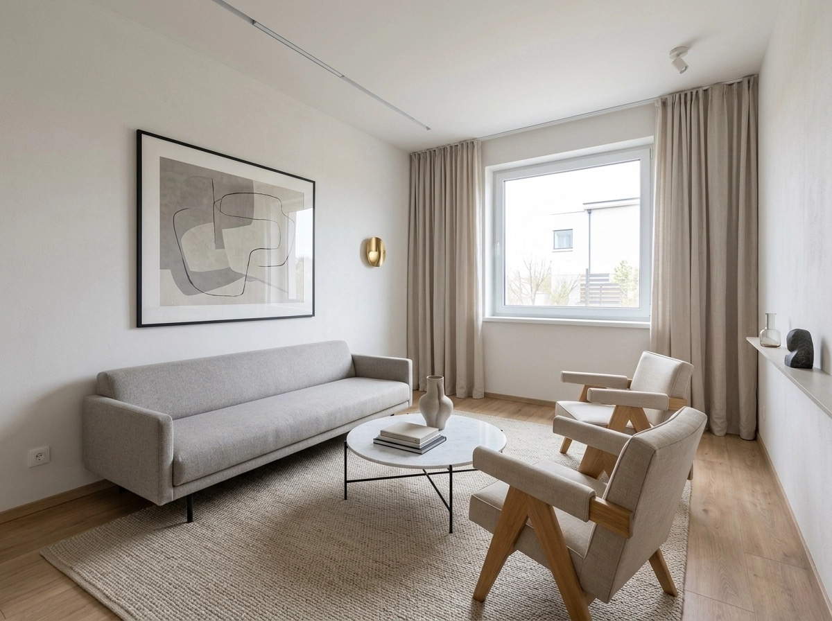 Interior design in Minimalism style — Living Room by GenRoom AI