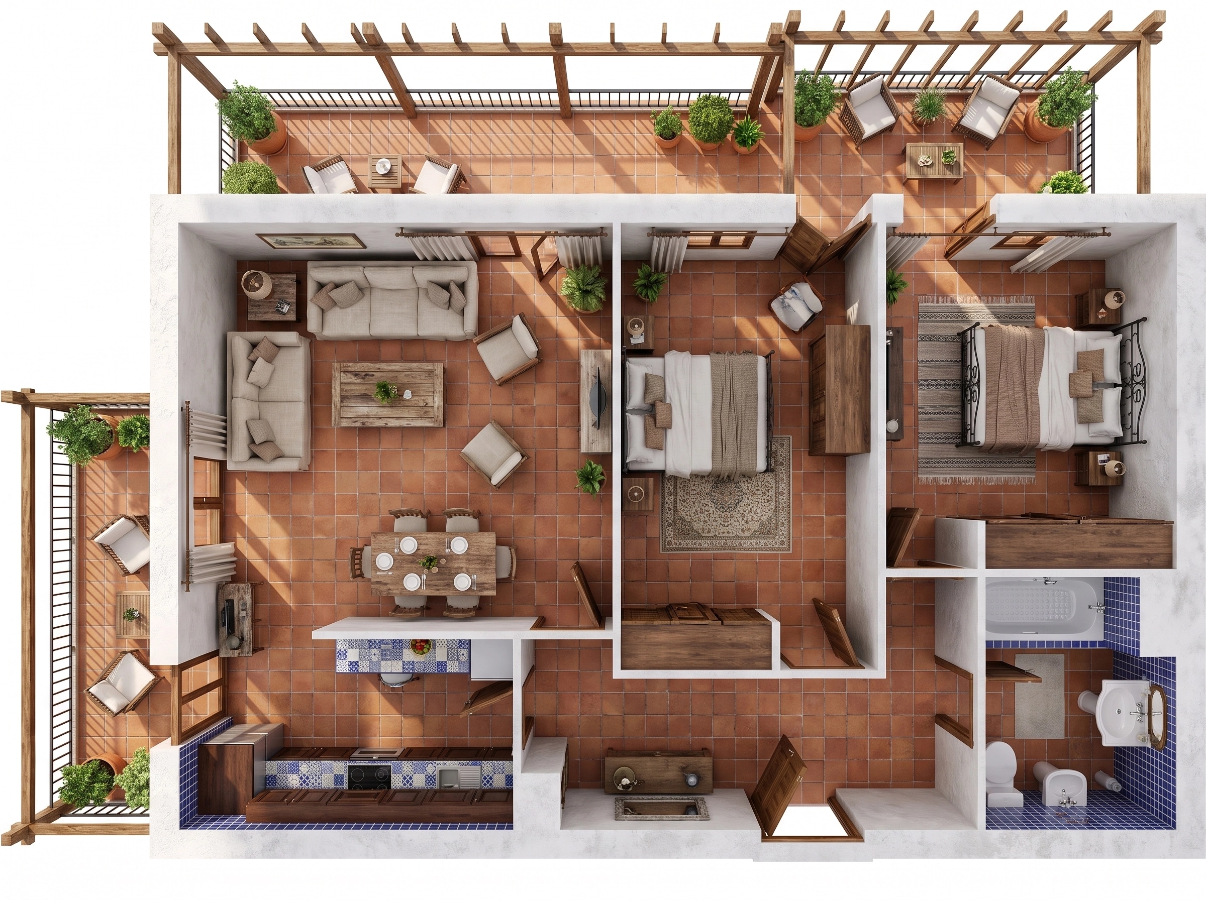 Interior design in Mediterranean style — Living Room by GenRoom AI