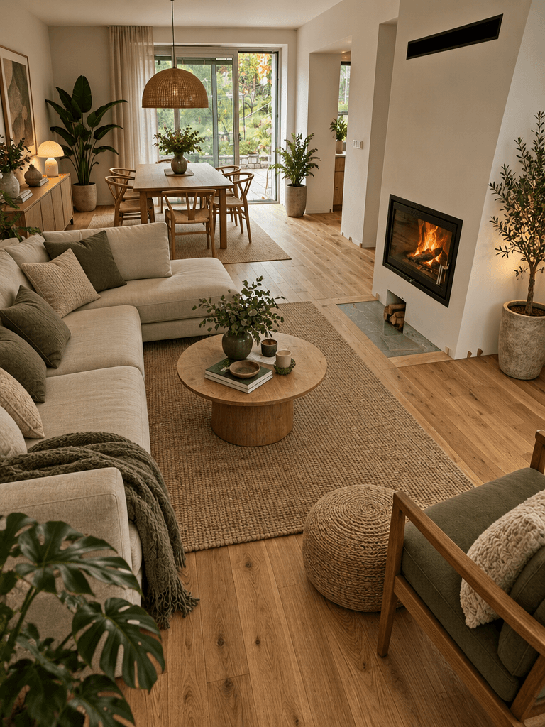 Interior design in Biophilic style — Living Room by GenRoom AI