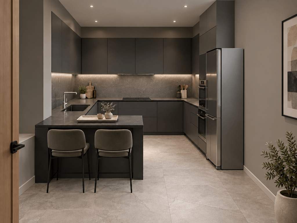 Kitchen interior in Contemporary style — photo by GenRoom AI