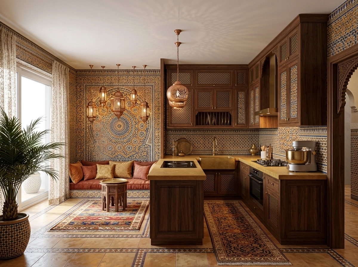 Interior design in Arabian / Moroccan style — Kitchen by GenRoom AI