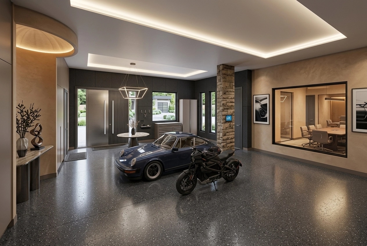 Interior design in Contemporary style — garage by GenRoom AI